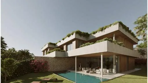 Modern villa with partial sea views in Sol de Mallorca Modern villa with partial sea views in Sol de Mallorca